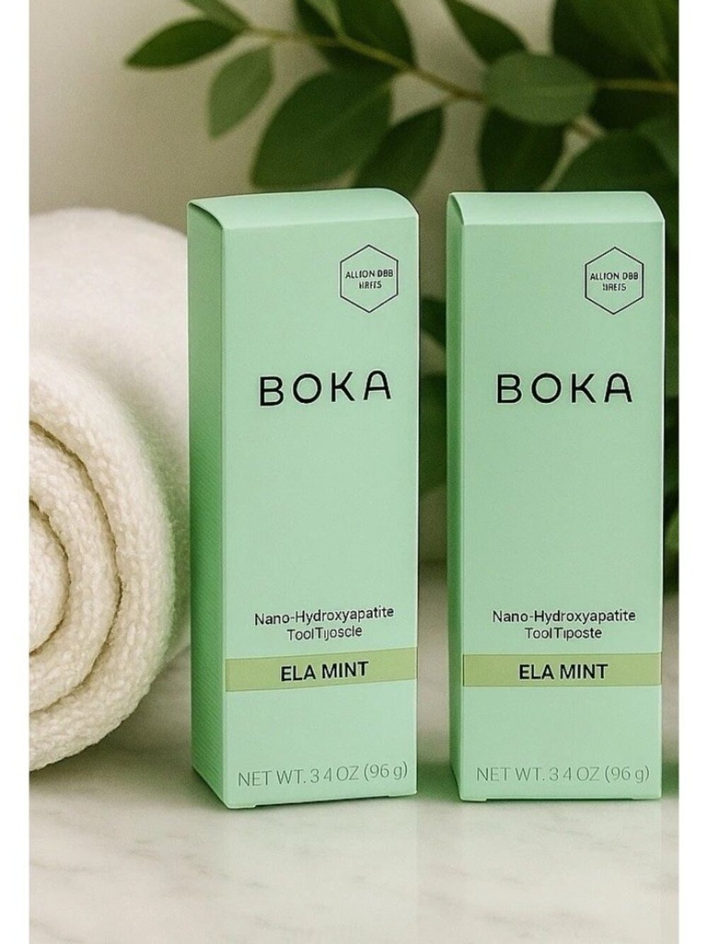 2 Pack Boka Nano Hydroxyapatite Toothpaste Fluoride-Free Sensitive Teeth 8/28